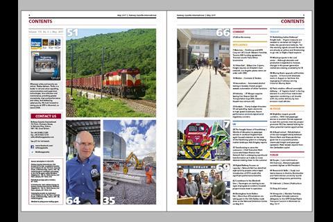 May 2017 issue of Railway Gazette International magazine.
